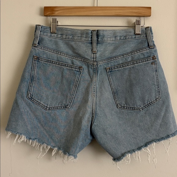 Madewell 100 % Cotton Shorts Relaxed Mid- Length Denim Shorts Size 26 - Picture 6 of 6